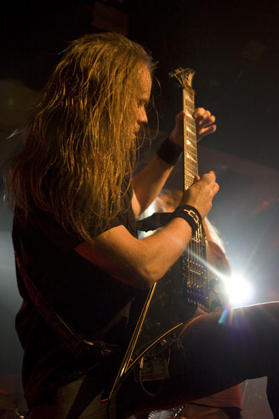 Insomnium's guitarist on stage at the Scala London April 2012