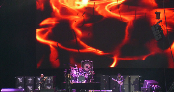 Black Sabbath on stage at Donington Park, Download Festival 2012