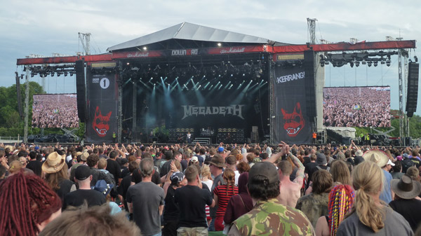 Megadeth performing at the Download Festival 2012