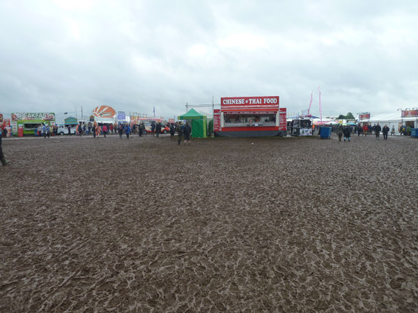 A photo of the campsite village mud at Download 2012