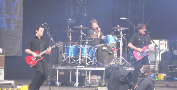 Jimmy Eat World on stage at Download Festival 2008