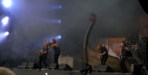 Amon Amarth on stage at Download Festival 2013 at Donington Park