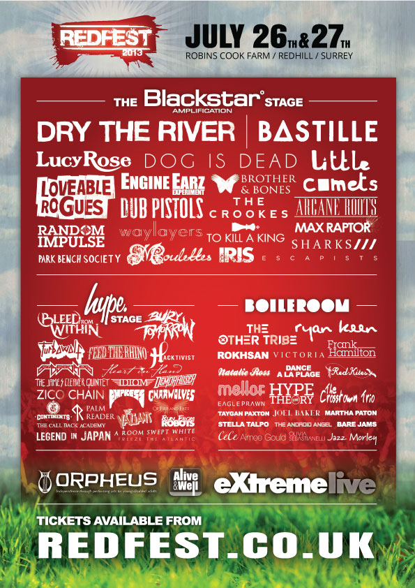 Redfest 2013 Lineup Poster