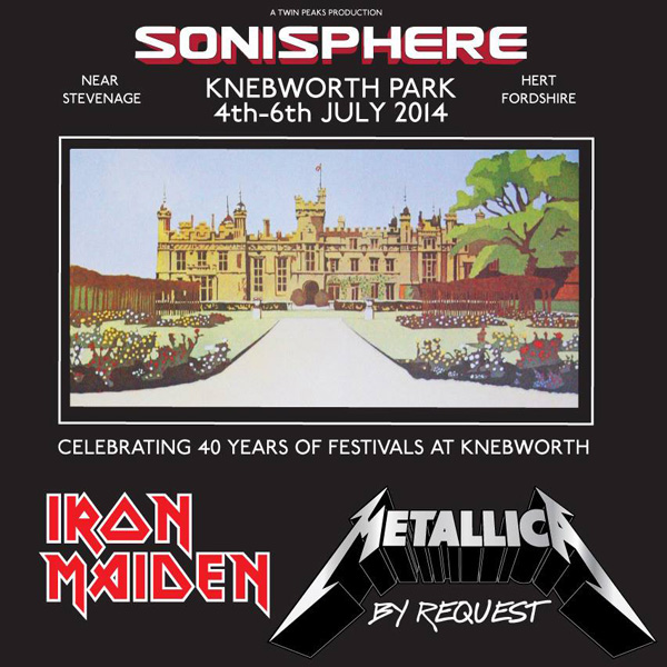 Sonisphere Knebworth 2014 First Poster