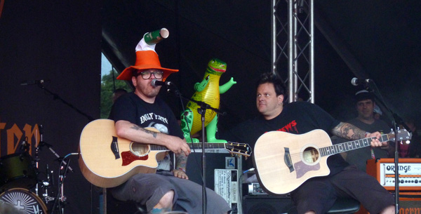 Bowling For Soup playing the Acoustic Jagermeister Stage at Download Festival 2014