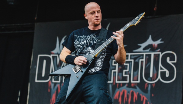 John Gallagher from Dying Fetus performing at Download Festival 2014. Photo by Gobinder Jhitta