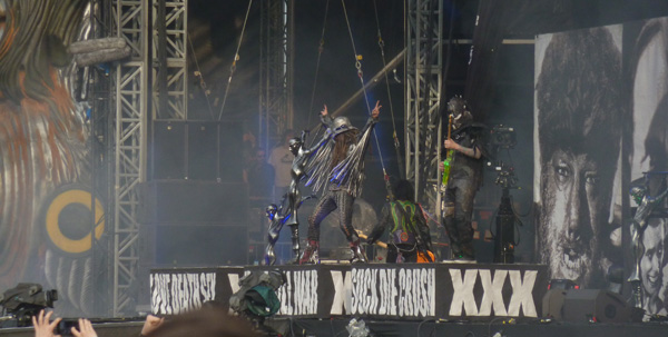 Rob Zombie on stage at Download Festival 2014