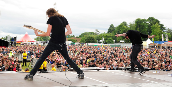 TesseracT performing at Sonisphere Knebworth 2014 on the Apollo Stage
