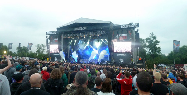 Trivium's full stage production complete with CO2 cannons at Download Festival 2014