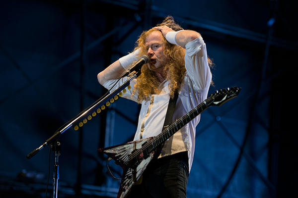 Dave Mustaine of Megadeth on stage at Bloodstock Open Air 2014