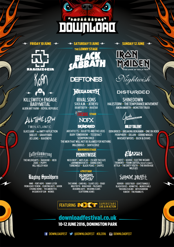 Download Festival 2016 Line Up Poster Final Maybe