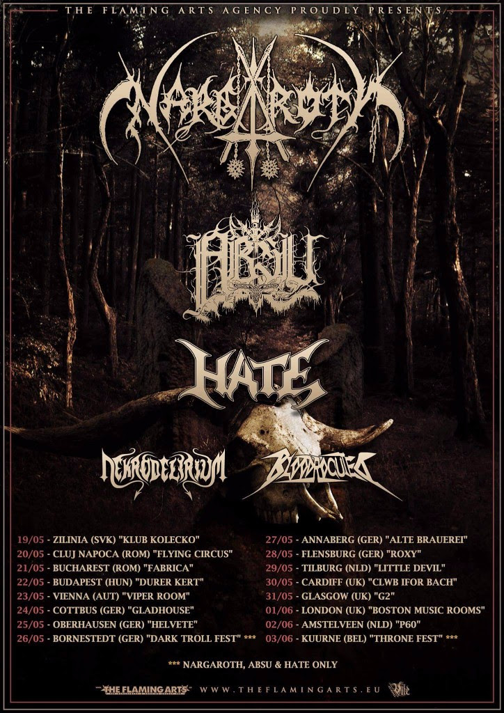 Nargaroth Absu Hate UK European Tour Poster May June 2017