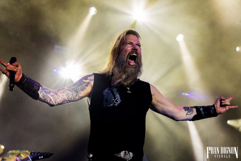 Amon Amarth's Johan Hegg On Stage At Bloodstock Open Air Festival 2017