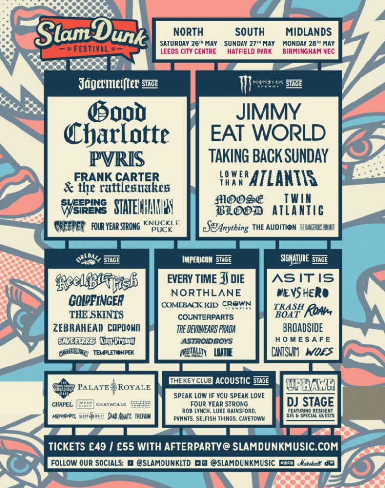 Slam Dunk Festival 2018 Full Lineup Poster