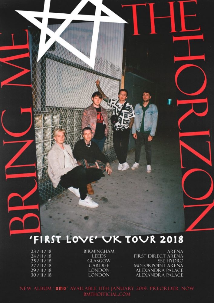 Bring Me The Horizon November 2018 UK Tour Poster