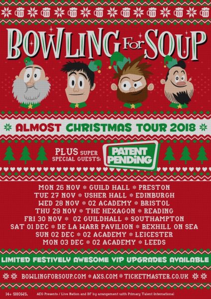 Bowling For Soup Almost Christmas 2018 Tour Poster Web