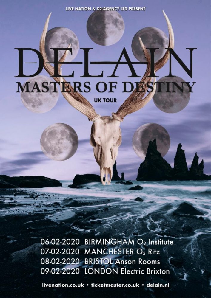 Delain UK Tour Poster February 2020