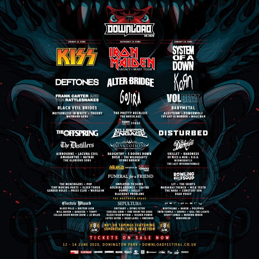 Download Festival 2020 4th Line Up Poster