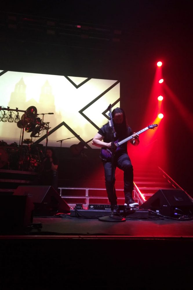 John Petrucci on stage at London's Hammersmith Apollo, Feb 21st 2020 by Jamie Giberti.