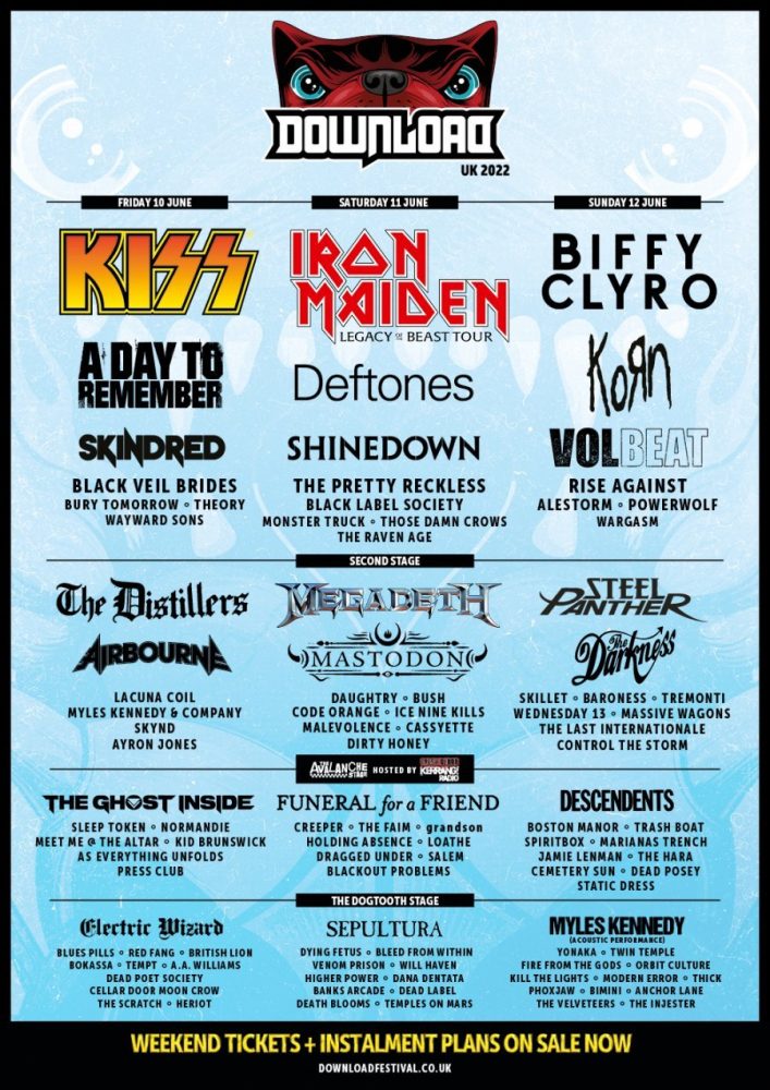 Download Festival 2022 Third Full Line Up Poster
